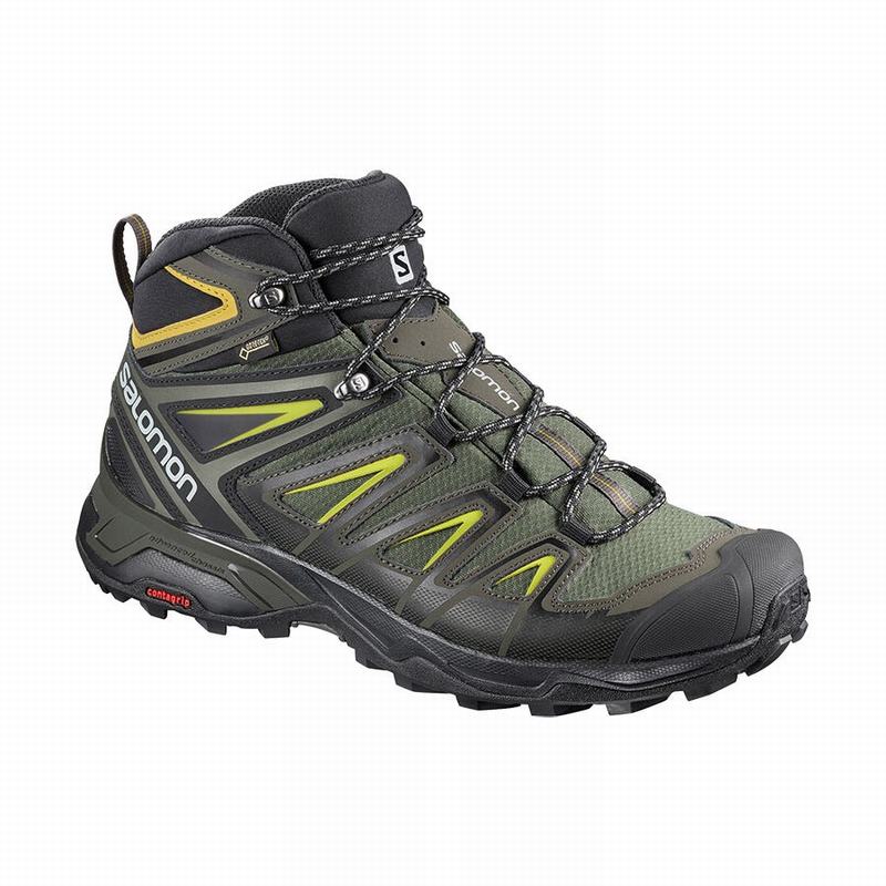 Salomon Israel X ULTRA 3 MID GORE-TEX - Mens Hiking Boots - Grey/Black (YVLG-91534)